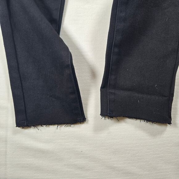 Judy Blue High Rise Distressed Raw Hem Skinny Fit Black Jeans Women's Size 1/25 - Picture 10 of 11